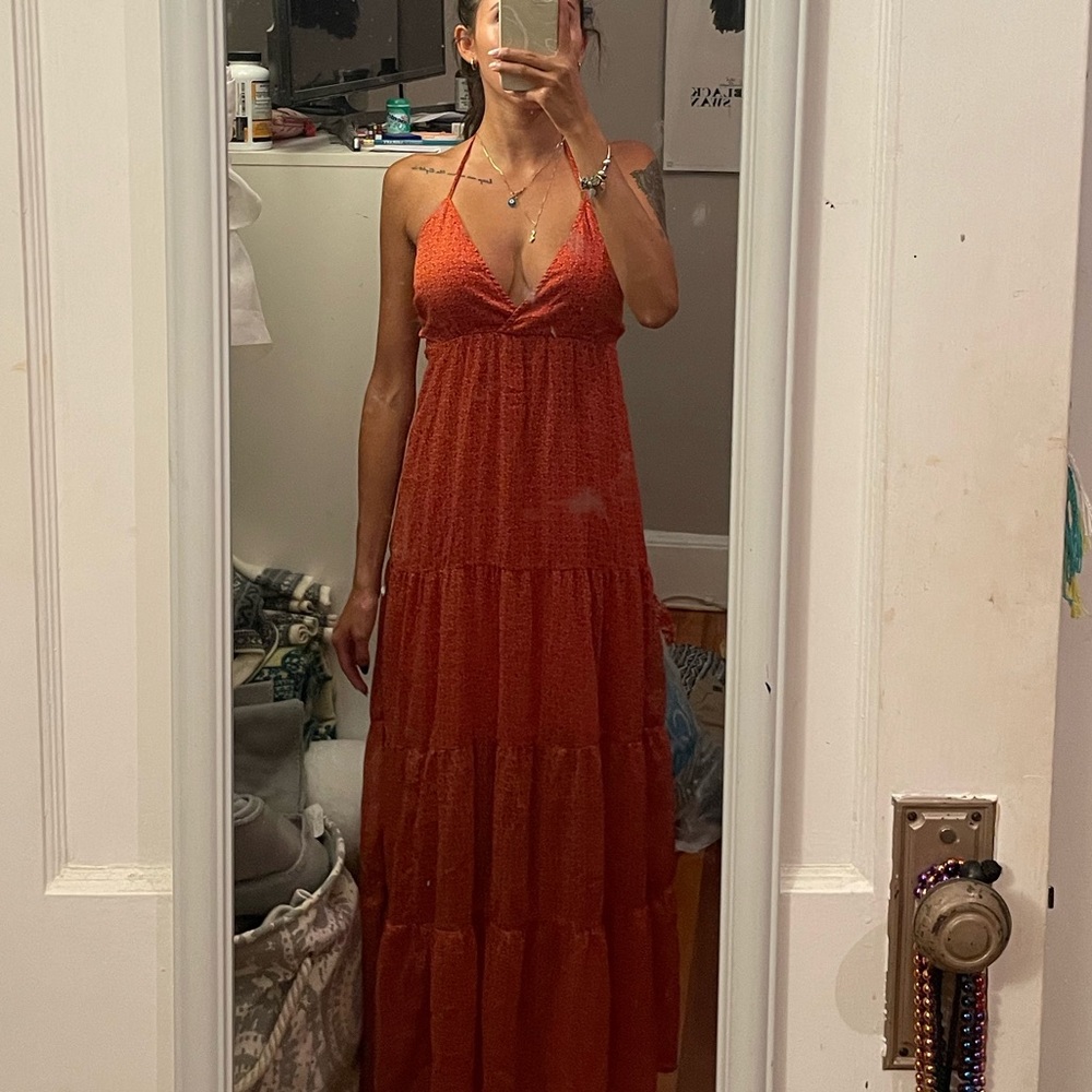 A&F Red Maxi Dress Size XXS-P
